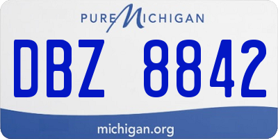 MI license plate DBZ8842