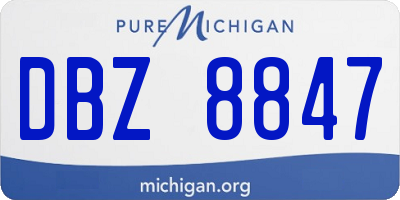 MI license plate DBZ8847