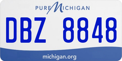 MI license plate DBZ8848