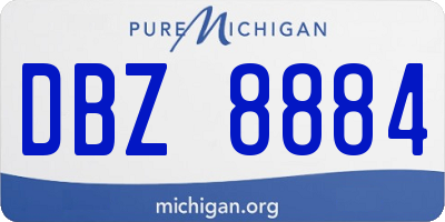 MI license plate DBZ8884