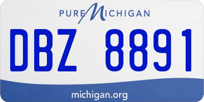 MI license plate DBZ8891