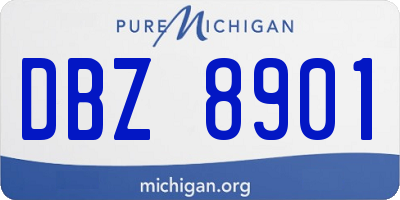 MI license plate DBZ8901