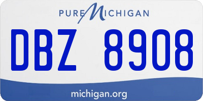 MI license plate DBZ8908