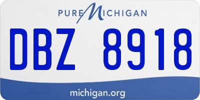 MI license plate DBZ8918