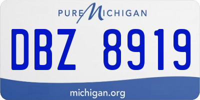 MI license plate DBZ8919