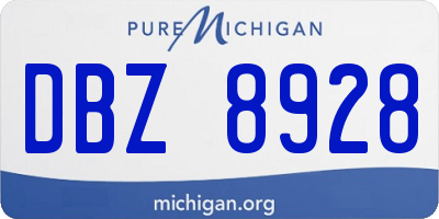 MI license plate DBZ8928