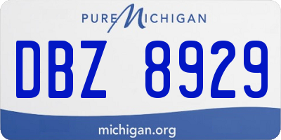 MI license plate DBZ8929