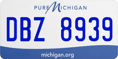 MI license plate DBZ8939