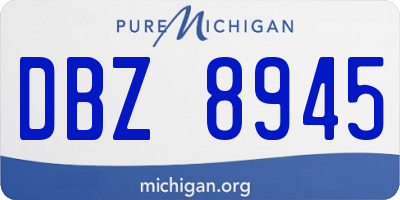 MI license plate DBZ8945