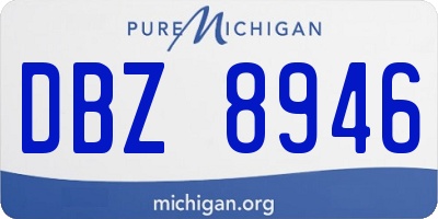 MI license plate DBZ8946