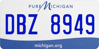 MI license plate DBZ8949