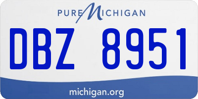 MI license plate DBZ8951