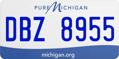 MI license plate DBZ8955