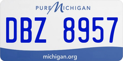 MI license plate DBZ8957