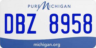 MI license plate DBZ8958