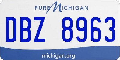 MI license plate DBZ8963