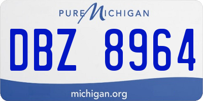 MI license plate DBZ8964