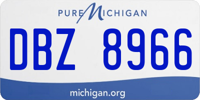 MI license plate DBZ8966