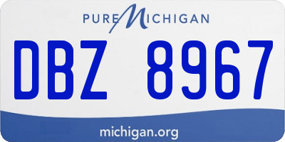MI license plate DBZ8967