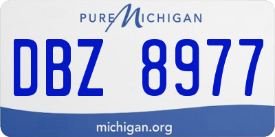 MI license plate DBZ8977