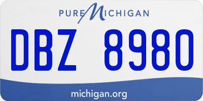 MI license plate DBZ8980