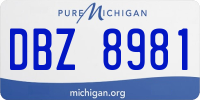 MI license plate DBZ8981