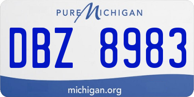 MI license plate DBZ8983