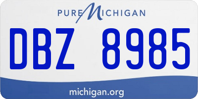 MI license plate DBZ8985