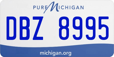 MI license plate DBZ8995