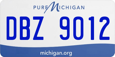 MI license plate DBZ9012