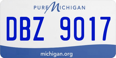 MI license plate DBZ9017