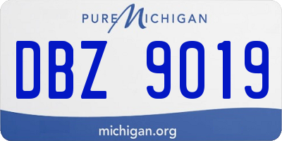 MI license plate DBZ9019
