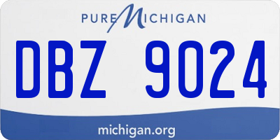 MI license plate DBZ9024