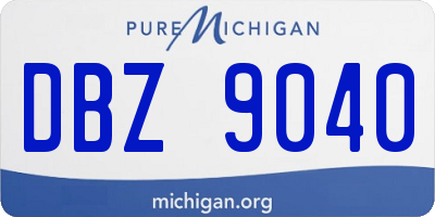 MI license plate DBZ9040