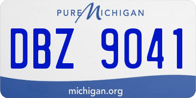 MI license plate DBZ9041