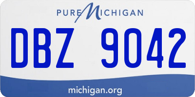 MI license plate DBZ9042