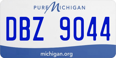 MI license plate DBZ9044