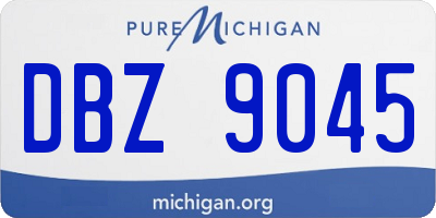 MI license plate DBZ9045