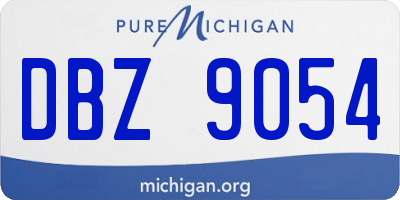 MI license plate DBZ9054