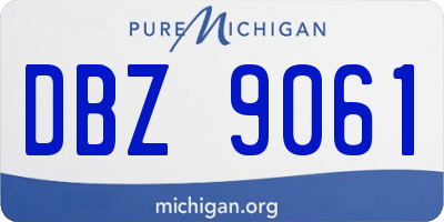 MI license plate DBZ9061