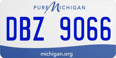 MI license plate DBZ9066