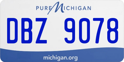 MI license plate DBZ9078