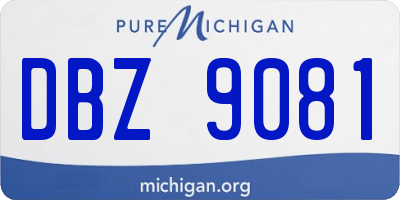 MI license plate DBZ9081
