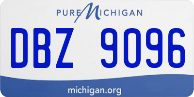 MI license plate DBZ9096