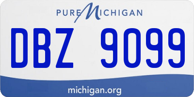 MI license plate DBZ9099