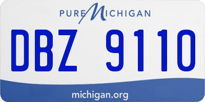 MI license plate DBZ9110
