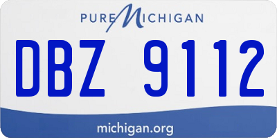 MI license plate DBZ9112