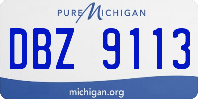 MI license plate DBZ9113