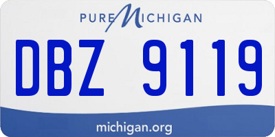 MI license plate DBZ9119