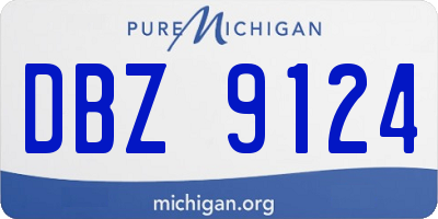 MI license plate DBZ9124